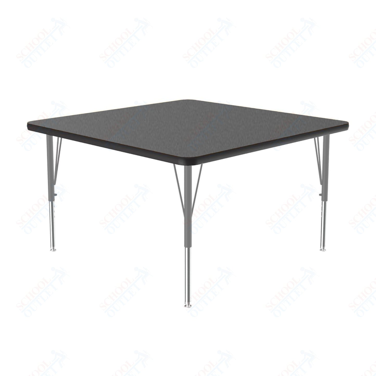 Correll Square Deluxe High - Pressure Top Activity Tables 36"W x 36"L x 19 - 29"H Adjustable Height (COR - A3636 - SQ - XX) - SchoolOutlet