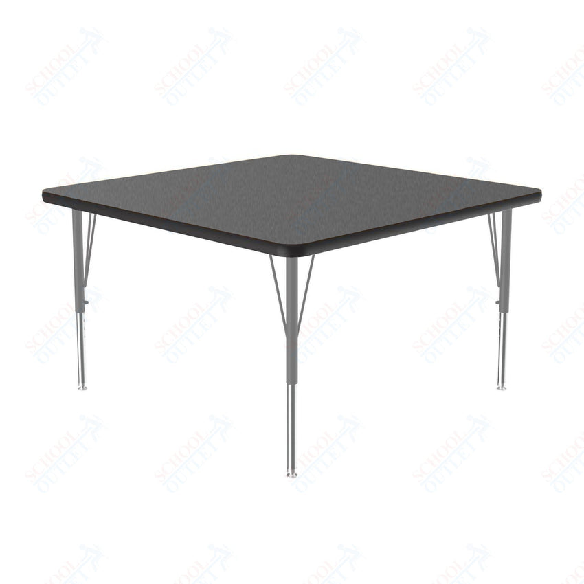 Correll Square Deluxe High - Pressure Top Activity Tables 36"W x 36"L x 19 - 29"H Adjustable Height (COR - A3636 - SQ - XX) - SchoolOutlet