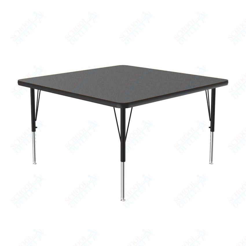 Correll Square Deluxe High - Pressure Top Activity Tables 36"W x 36"L x 19 - 29"H Adjustable Height (COR - A3636 - SQ - XX) - SchoolOutlet