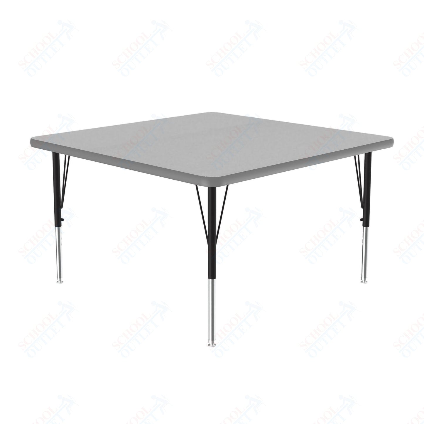 Correll Square Deluxe High - Pressure Top Activity Tables 36"W x 36"L x 19 - 29"H Adjustable Height (COR - A3636 - SQ - XX) - SchoolOutlet