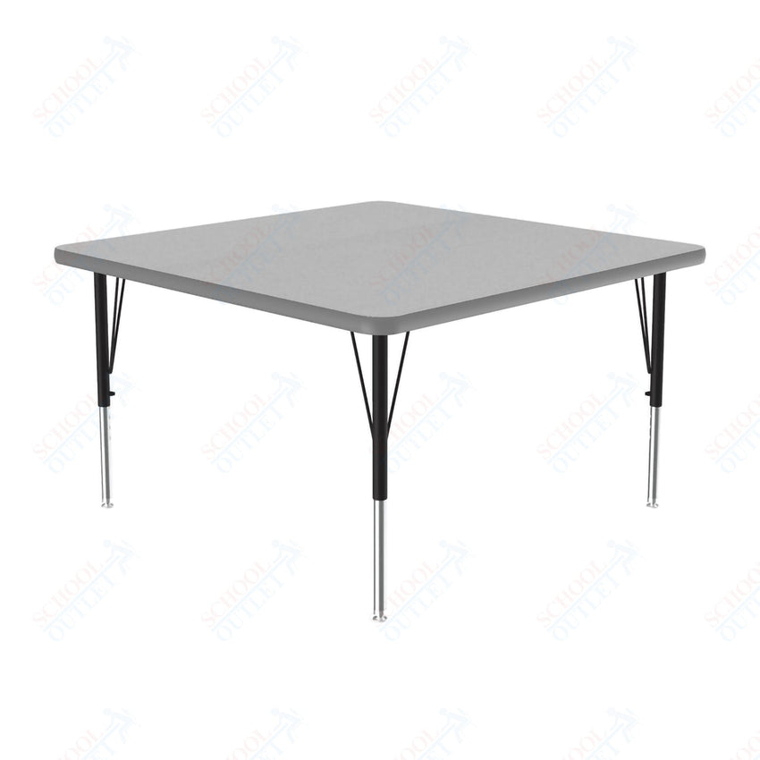 Correll Square Deluxe High - Pressure Top Activity Tables 36"W x 36"L x 19 - 29"H Adjustable Height (COR - A3636 - SQ - XX) - SchoolOutlet