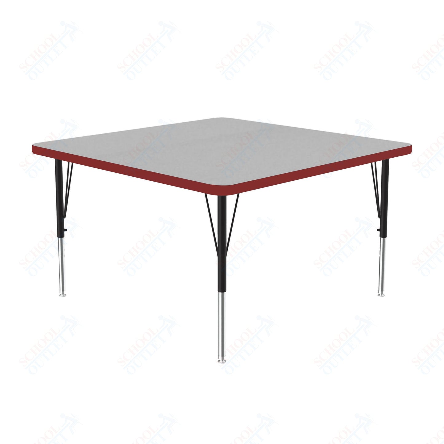 Correll Square Deluxe High - Pressure Top Activity Tables 36"W x 36"L x 19 - 29"H Adjustable Height (COR - A3636 - SQ - XX) - SchoolOutlet