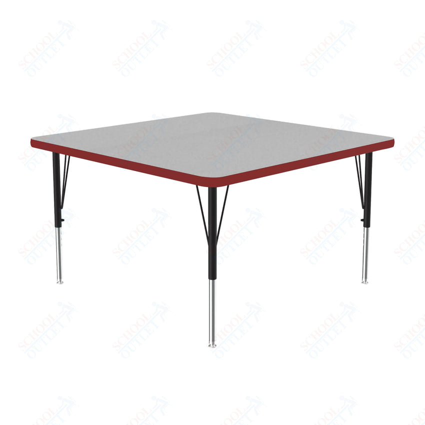 Correll Square Deluxe High - Pressure Top Activity Tables 36"W x 36"L x 19 - 29"H Adjustable Height (COR - A3636 - SQ - XX) - SchoolOutlet