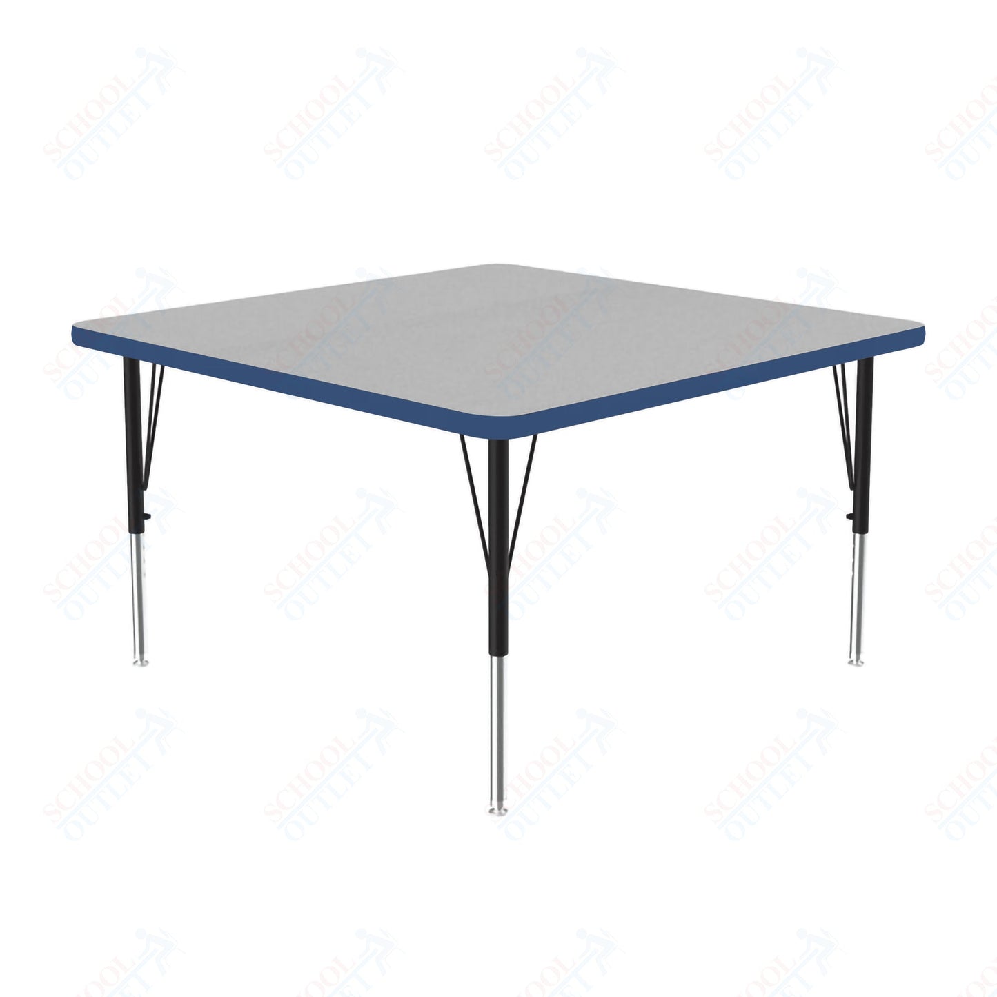 Correll Square Deluxe High - Pressure Top Activity Tables 36"W x 36"L x 19 - 29"H Adjustable Height (COR - A3636 - SQ - XX) - SchoolOutlet