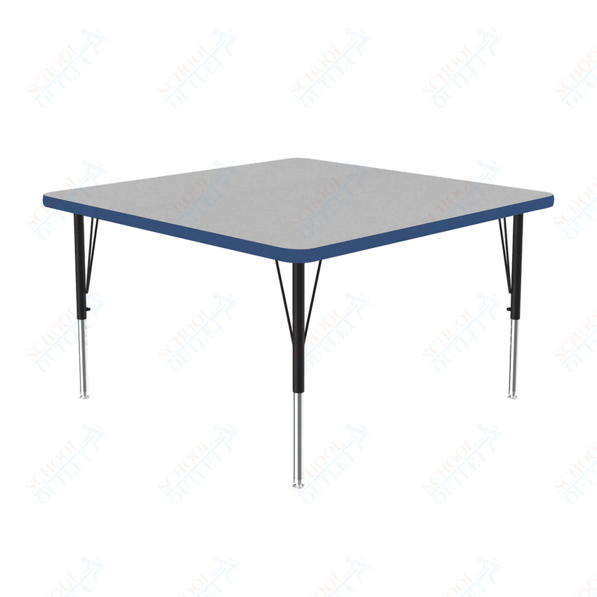 Correll Square Deluxe High - Pressure Top Activity Tables 36"W x 36"L x 19 - 29"H Adjustable Height (COR - A3636 - SQ - XX) - SchoolOutlet