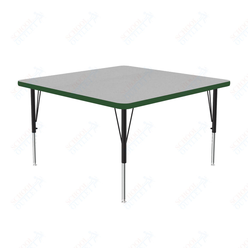 Correll Square Deluxe High - Pressure Top Activity Tables 36"W x 36"L x 19 - 29"H Adjustable Height (COR - A3636 - SQ - XX) - SchoolOutlet