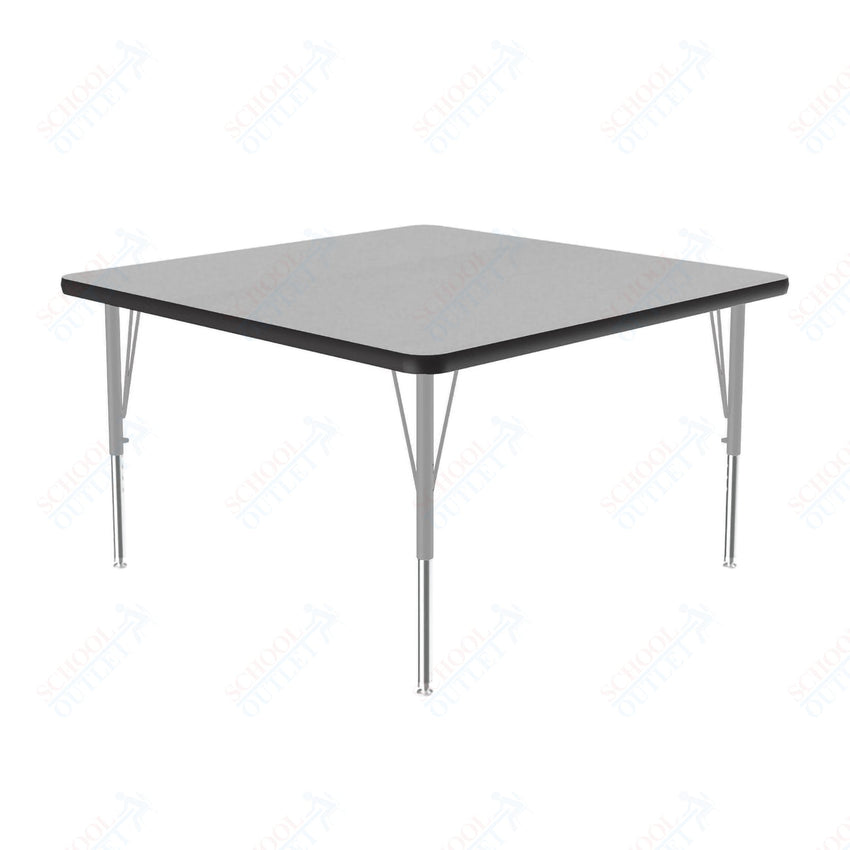 Correll Square Deluxe High - Pressure Top Activity Tables 36"W x 36"L x 19 - 29"H Adjustable Height (COR - A3636 - SQ - XX) - SchoolOutlet