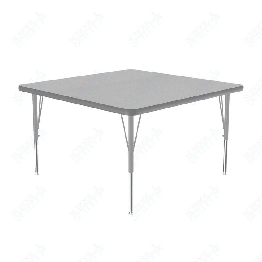 Correll Square Deluxe High - Pressure Top Activity Tables 36"W x 36"L x 19 - 29"H Adjustable Height (COR - A3636 - SQ - XX) - SchoolOutlet
