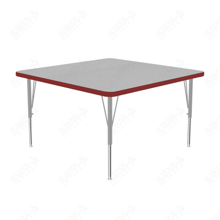 Correll Square Deluxe High - Pressure Top Activity Tables 36"W x 36"L x 19 - 29"H Adjustable Height (COR - A3636 - SQ - XX) - SchoolOutlet