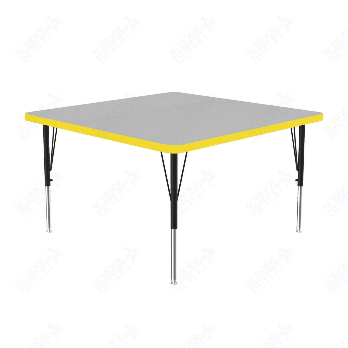 Correll Square Deluxe High - Pressure Top Activity Tables 36"W x 36"L x 19 - 29"H Adjustable Height (COR - A3636 - SQ - XX) - SchoolOutlet