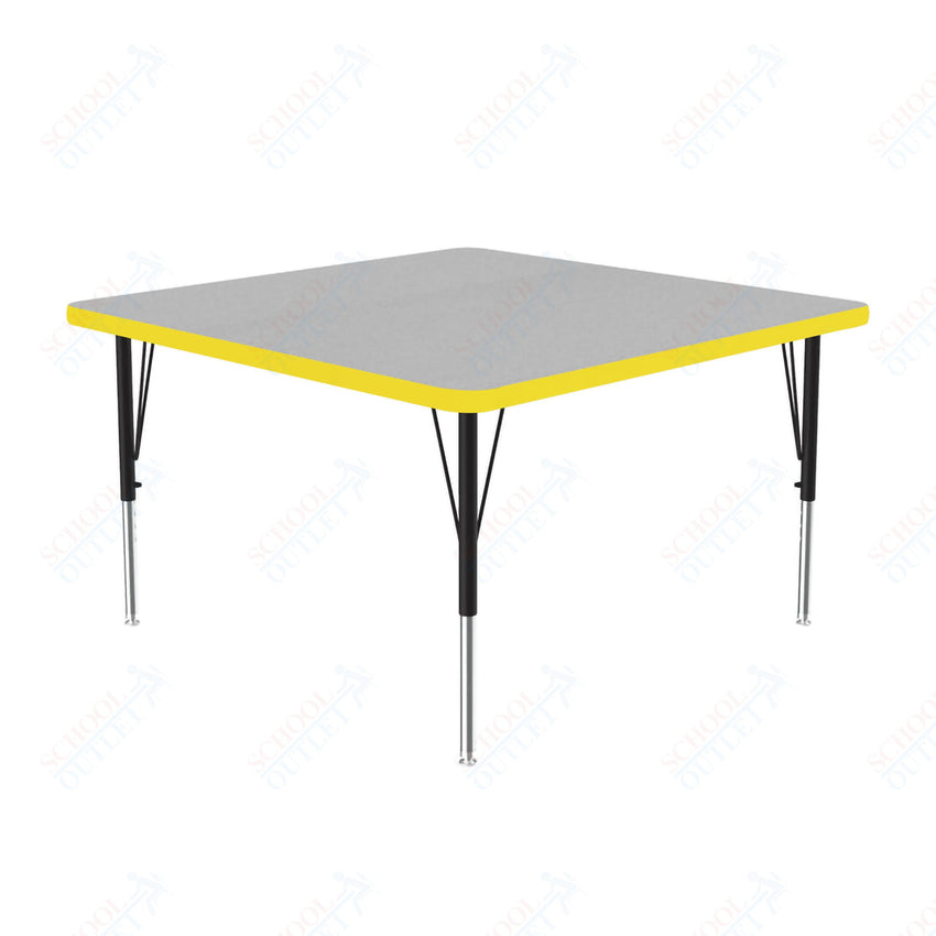 Correll Square Deluxe High - Pressure Top Activity Tables 36"W x 36"L x 19 - 29"H Adjustable Height (COR - A3636 - SQ - XX) - SchoolOutlet