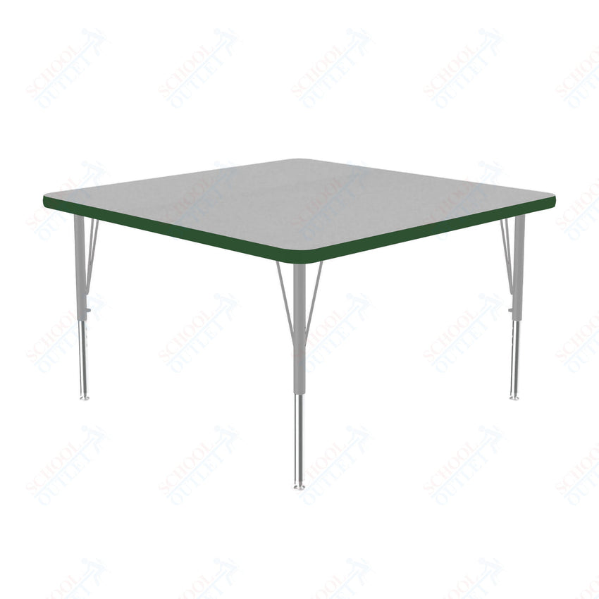 Correll Square Deluxe High - Pressure Top Activity Tables 36"W x 36"L x 19 - 29"H Adjustable Height (COR - A3636 - SQ - XX) - SchoolOutlet