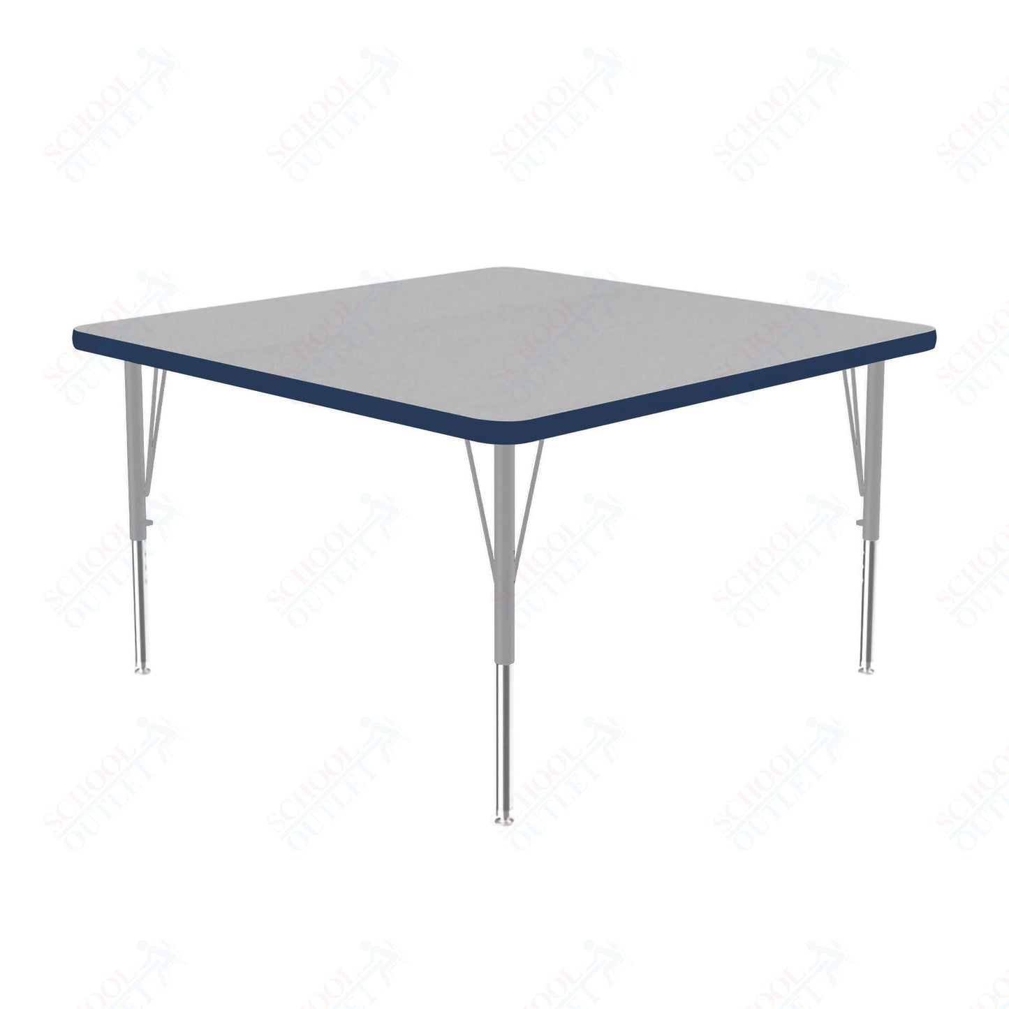 Correll Square Deluxe High - Pressure Top Activity Tables 36"W x 36"L x 19 - 29"H Adjustable Height (COR - A3636 - SQ - XX) - SchoolOutlet