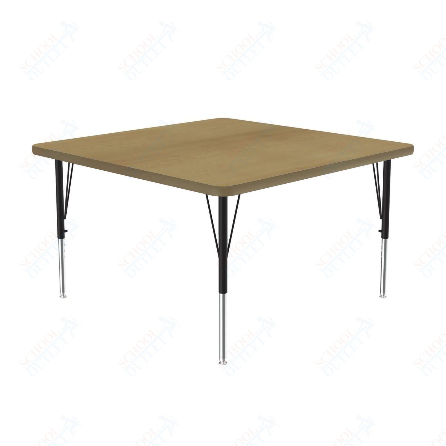 Correll Square Deluxe High - Pressure Top Activity Tables 36"W x 36"L x 19 - 29"H Adjustable Height (COR - A3636 - SQ - XX) - SchoolOutlet