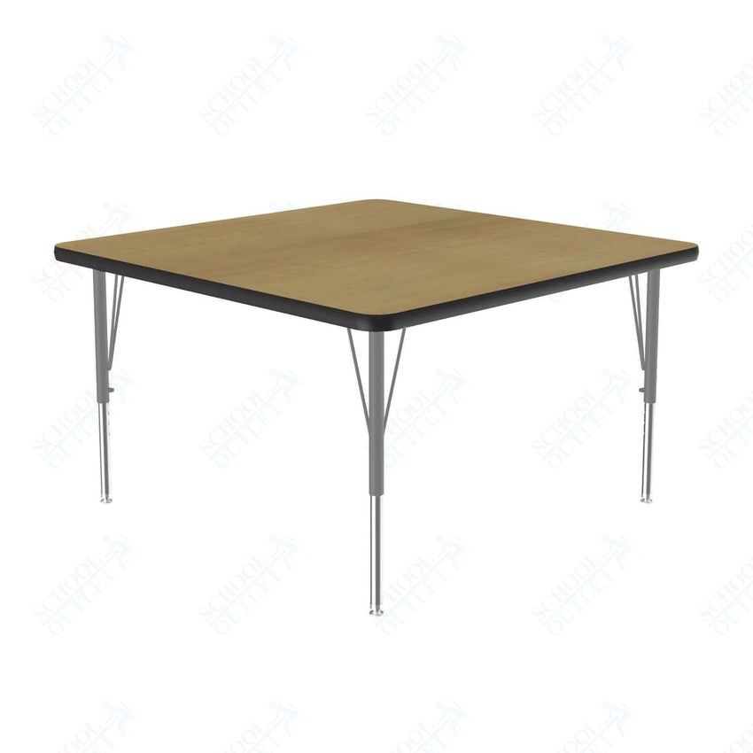 Correll Square Deluxe High - Pressure Top Activity Tables 36"W x 36"L x 19 - 29"H Adjustable Height (COR - A3636 - SQ - XX) - SchoolOutlet