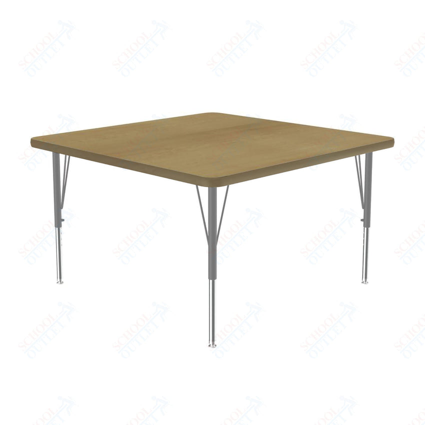 Correll Square Deluxe High - Pressure Top Activity Tables 36"W x 36"L x 19 - 29"H Adjustable Height (COR - A3636 - SQ - XX) - SchoolOutlet
