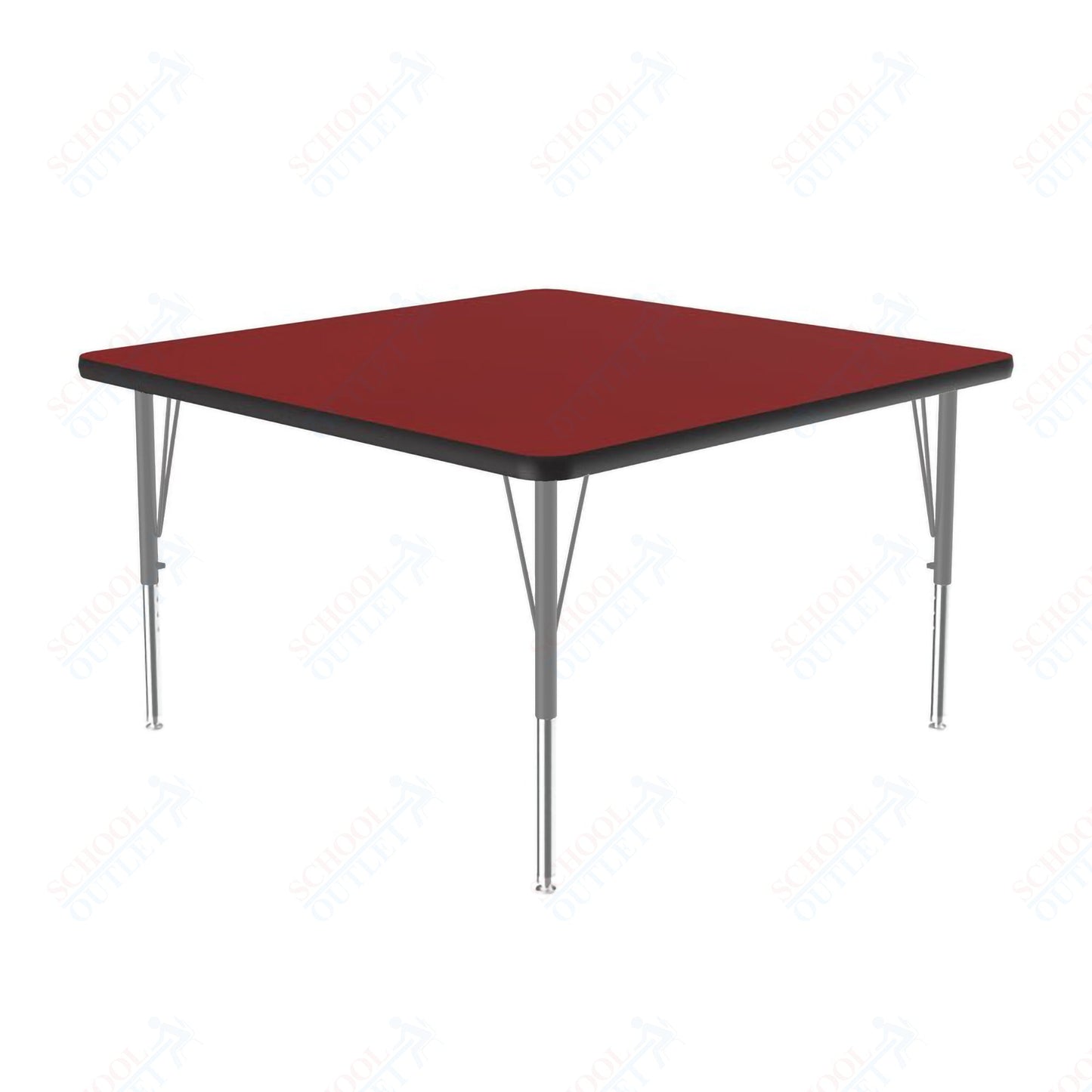 Correll Square Deluxe High - Pressure Top Activity Tables 36"W x 36"L x 19 - 29"H Adjustable Height (COR - A3636 - SQ - XX) - SchoolOutlet
