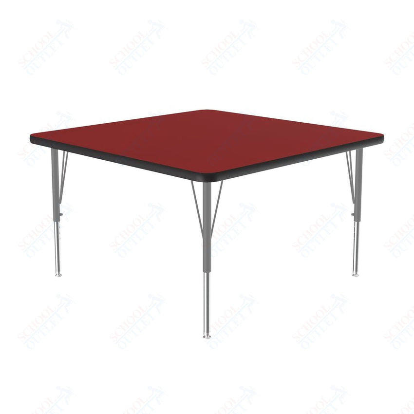 Correll Square Deluxe High - Pressure Top Activity Tables 36"W x 36"L x 19 - 29"H Adjustable Height (COR - A3636 - SQ - XX) - SchoolOutlet