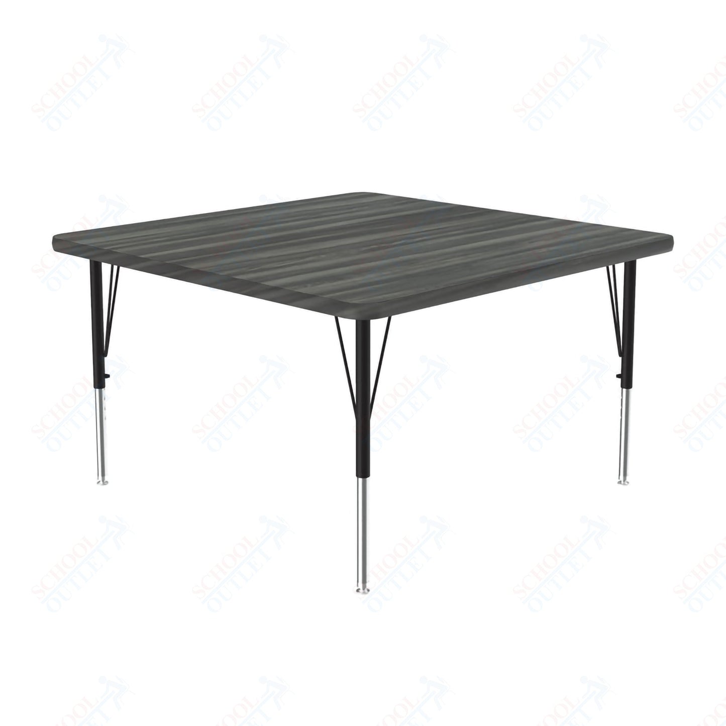 Correll Square Deluxe High - Pressure Top Activity Tables 36"W x 36"L x 19 - 29"H Adjustable Height (COR - A3636 - SQ - XX) - SchoolOutlet