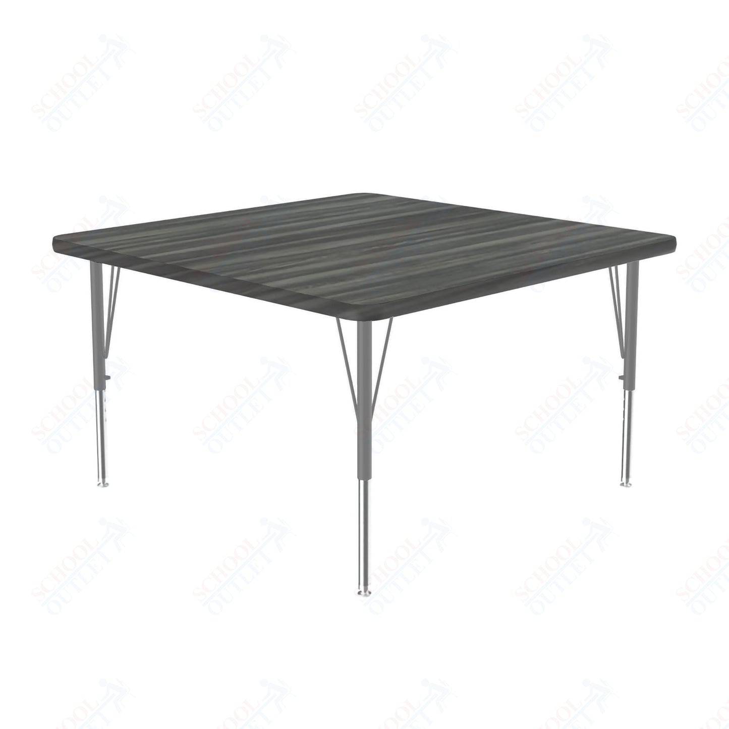 Correll Square Deluxe High - Pressure Top Activity Tables 36"W x 36"L x 19 - 29"H Adjustable Height (COR - A3636 - SQ - XX) - SchoolOutlet