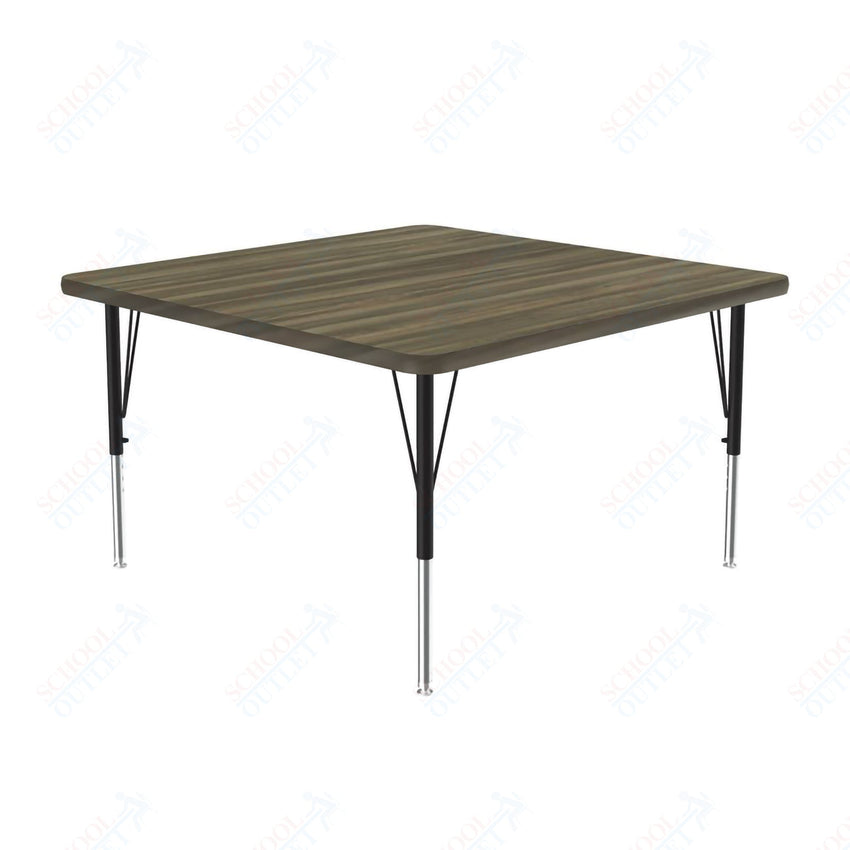 Correll Square Deluxe High - Pressure Top Activity Tables 36"W x 36"L x 19 - 29"H Adjustable Height (COR - A3636 - SQ - XX) - SchoolOutlet