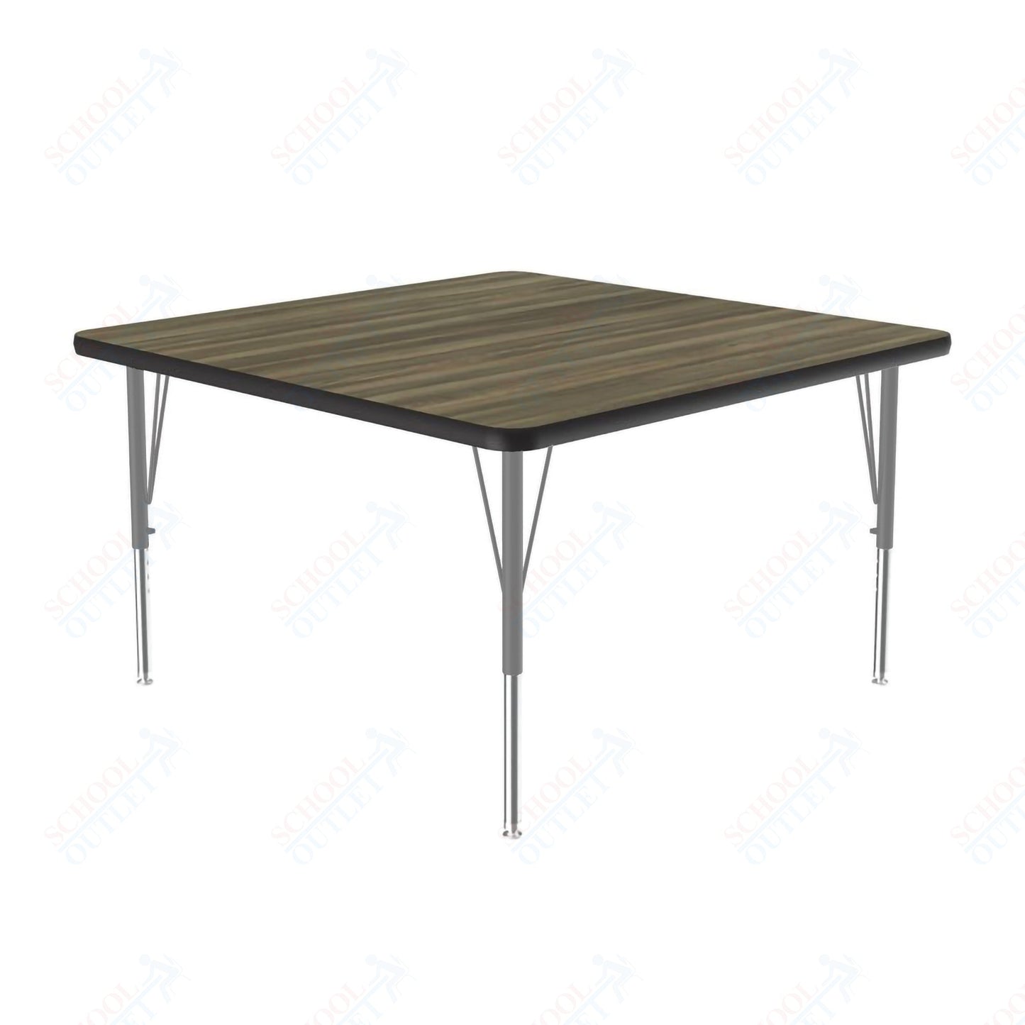 Correll Square Deluxe High - Pressure Top Activity Tables 36"W x 36"L x 19 - 29"H Adjustable Height (COR - A3636 - SQ - XX) - SchoolOutlet