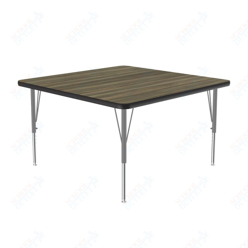 Correll Square Deluxe High - Pressure Top Activity Tables 36"W x 36"L x 19 - 29"H Adjustable Height (COR - A3636 - SQ - XX) - SchoolOutlet
