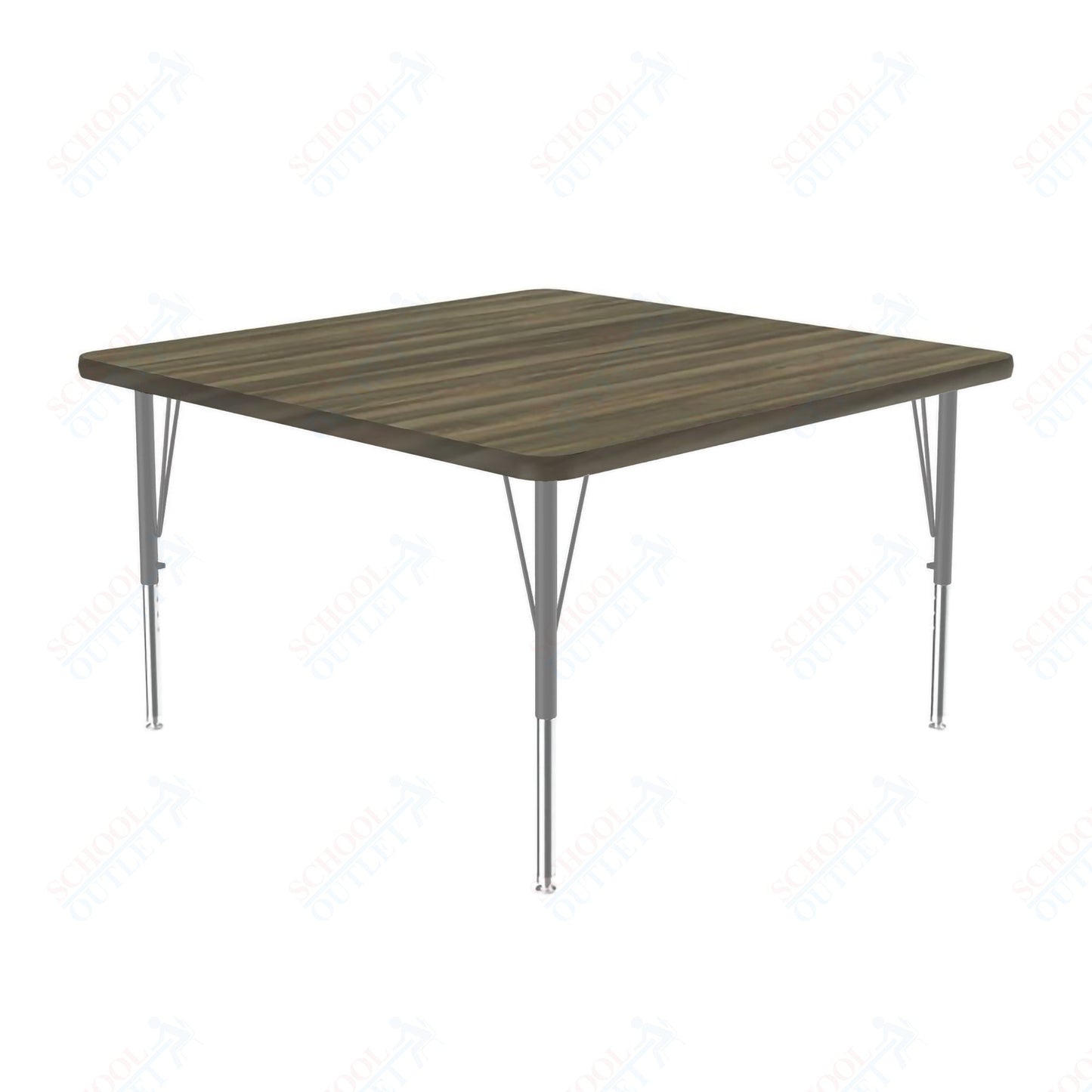 Correll Square Deluxe High - Pressure Top Activity Tables 36"W x 36"L x 19 - 29"H Adjustable Height (COR - A3636 - SQ - XX) - SchoolOutlet