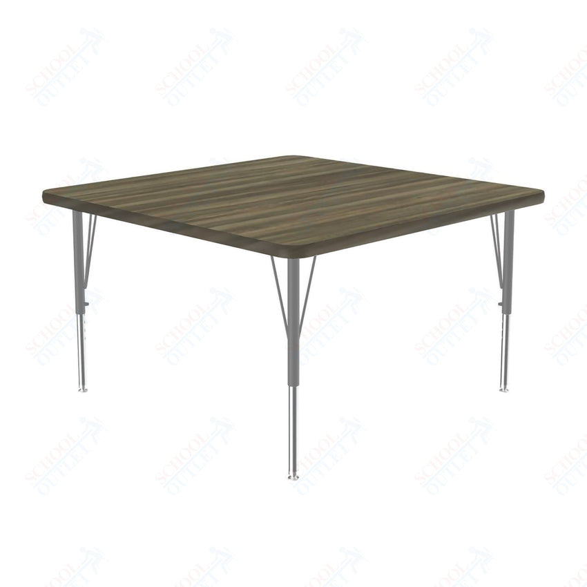Correll Square Deluxe High - Pressure Top Activity Tables 36"W x 36"L x 19 - 29"H Adjustable Height (COR - A3636 - SQ - XX) - SchoolOutlet