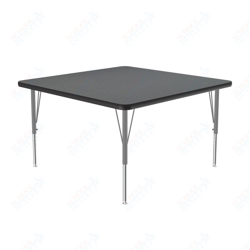 Correll Square Deluxe High - Pressure Top Activity Tables 36"W x 36"L x 19 - 29"H Adjustable Height (COR - A3636 - SQ - XX) - SchoolOutlet