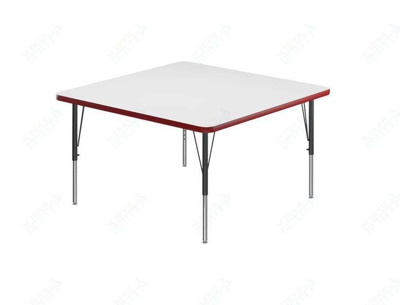 Correll Square Markerboard - Dry Erase Deluxe High Pressure Top - Activity Tables 36"W x 36"L x 19 - 29"H Adjustable Height (COR - A3636DE - SQ - XX) - SchoolOutlet