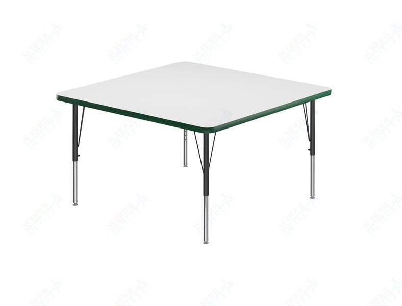 Correll Square Markerboard - Dry Erase Deluxe High Pressure Top - Activity Tables 36"W x 36"L x 19 - 29"H Adjustable Height (COR - A3636DE - SQ - XX) - SchoolOutlet