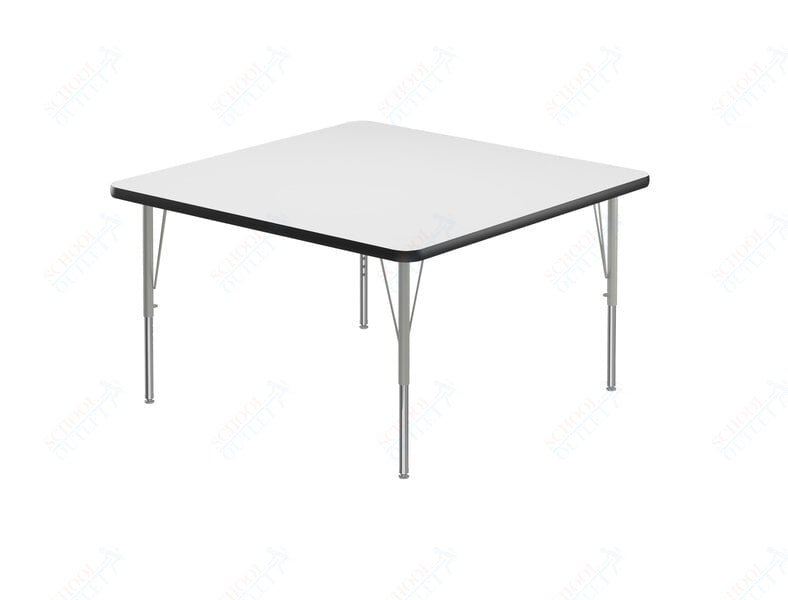 Correll Square Markerboard - Dry Erase Deluxe High Pressure Top - Activity Tables 36"W x 36"L x 19 - 29"H Adjustable Height (COR - A3636DE - SQ - XX) - SchoolOutlet