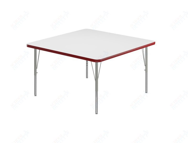 Correll Square Markerboard - Dry Erase Deluxe High Pressure Top - Activity Tables 36"W x 36"L x 19 - 29"H Adjustable Height (COR - A3636DE - SQ - XX) - SchoolOutlet