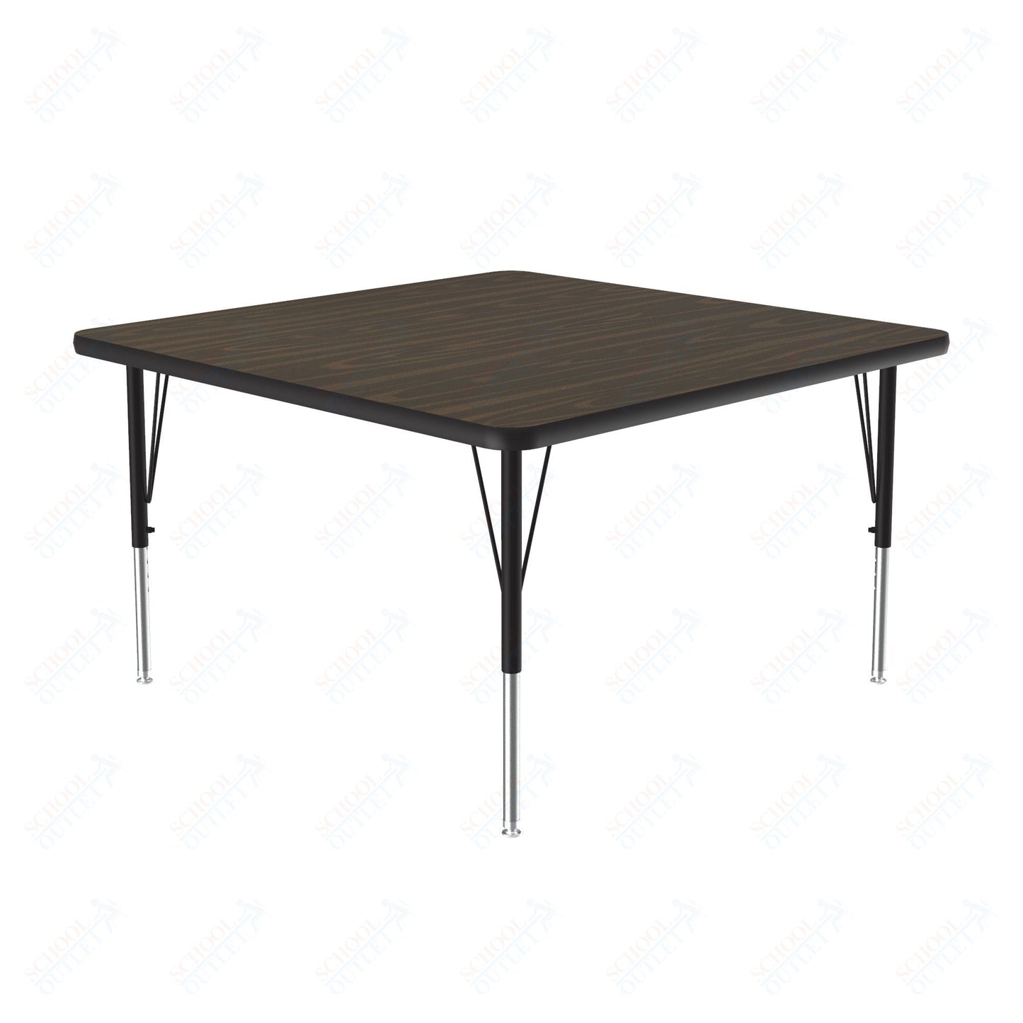 Correll Square Commercial Laminate Top Activity Tables 36"W x 36"L x 19 - 29"H Adjustable Height (COR - A3636TF - SQ - XX) - SchoolOutlet