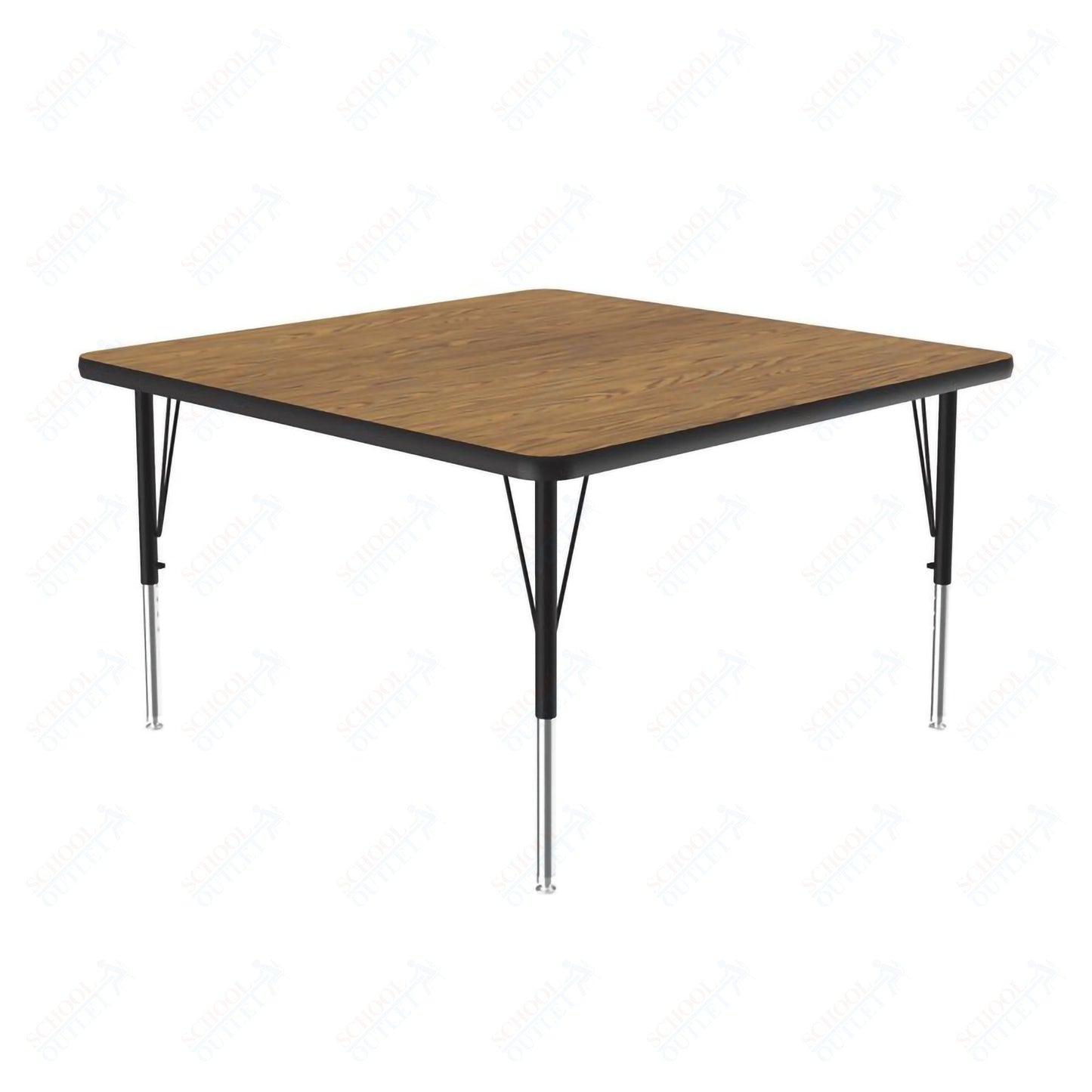 Correll Square Commercial Laminate Top Activity Tables 36"W x 36"L x 19 - 29"H Adjustable Height (COR - A3636TF - SQ - XX) - SchoolOutlet