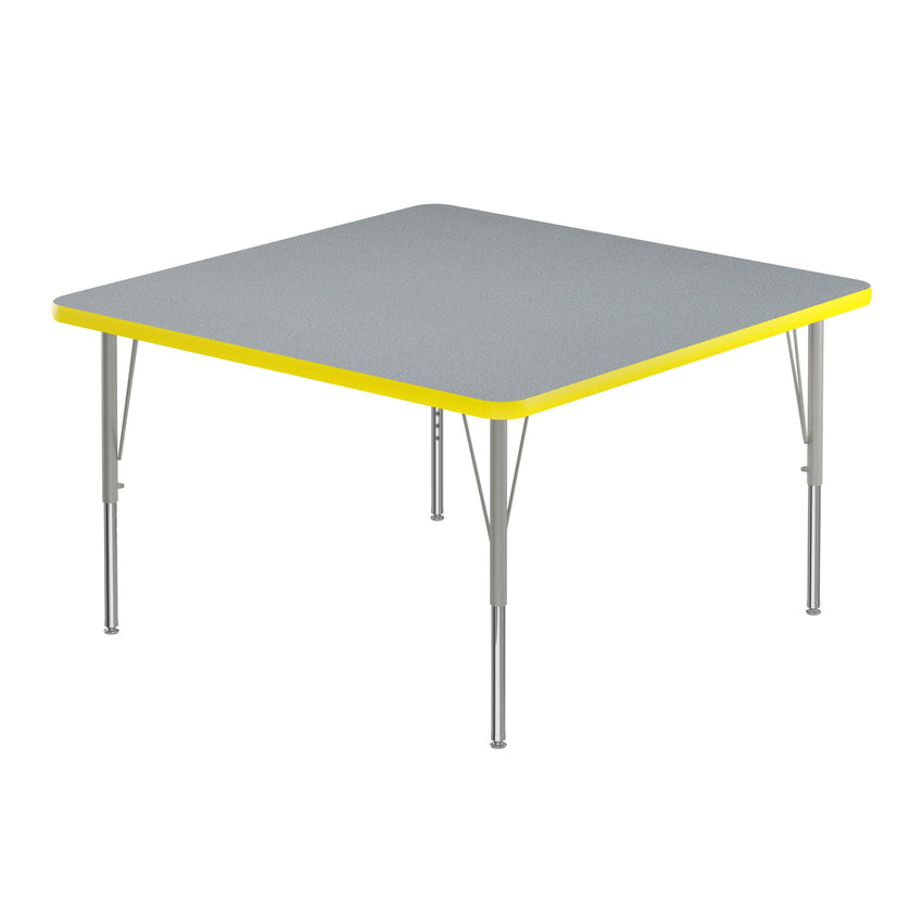 Correll Square Commercial Laminate Top Activity Tables 36"W x 36"L x 19 - 29"H Adjustable Height (COR - A3636TF - SQ - XX) - SchoolOutlet