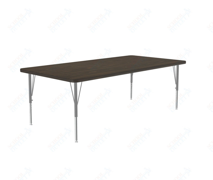 Correll Rectangular Deluxe High - Pressure Top Activity Tables with Adjustable Height 36"W x 60"L x 19 - 29"H (COR - A3660 - XX) - SchoolOutlet