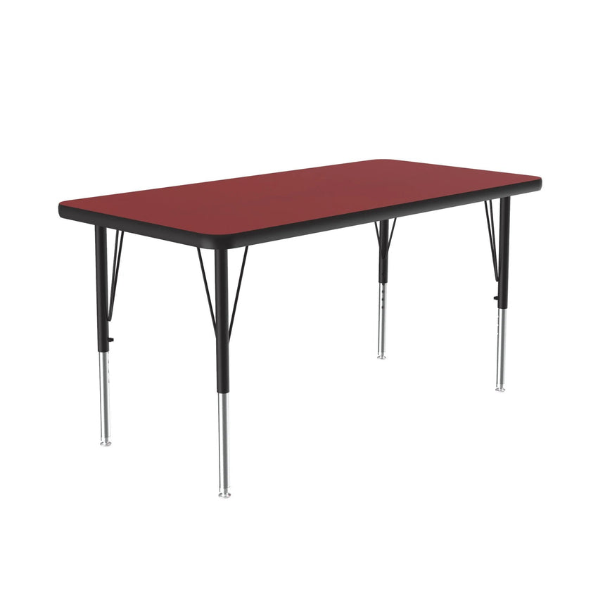 Correll Rectangular Deluxe High - Pressure Top Activity Tables 36"W x 60"L x 19 - 29"H Adjustable Height (COR - A3660 - REC - XX) - SchoolOutlet