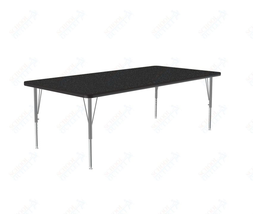 Correll Rectangular Deluxe High - Pressure Top Activity Tables with Adjustable Height 36"W x 60"L x 19 - 29"H (COR - A3660 - XX) - SchoolOutlet