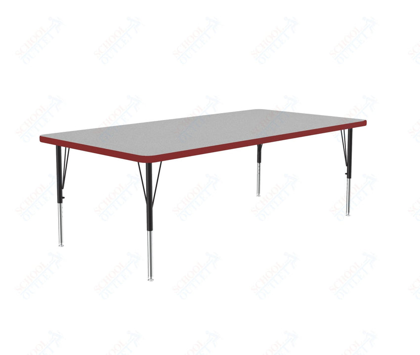 Correll Rectangular Deluxe High - Pressure Top Activity Tables with Adjustable Height 36"W x 60"L x 19 - 29"H (COR - A3660 - XX) - SchoolOutlet