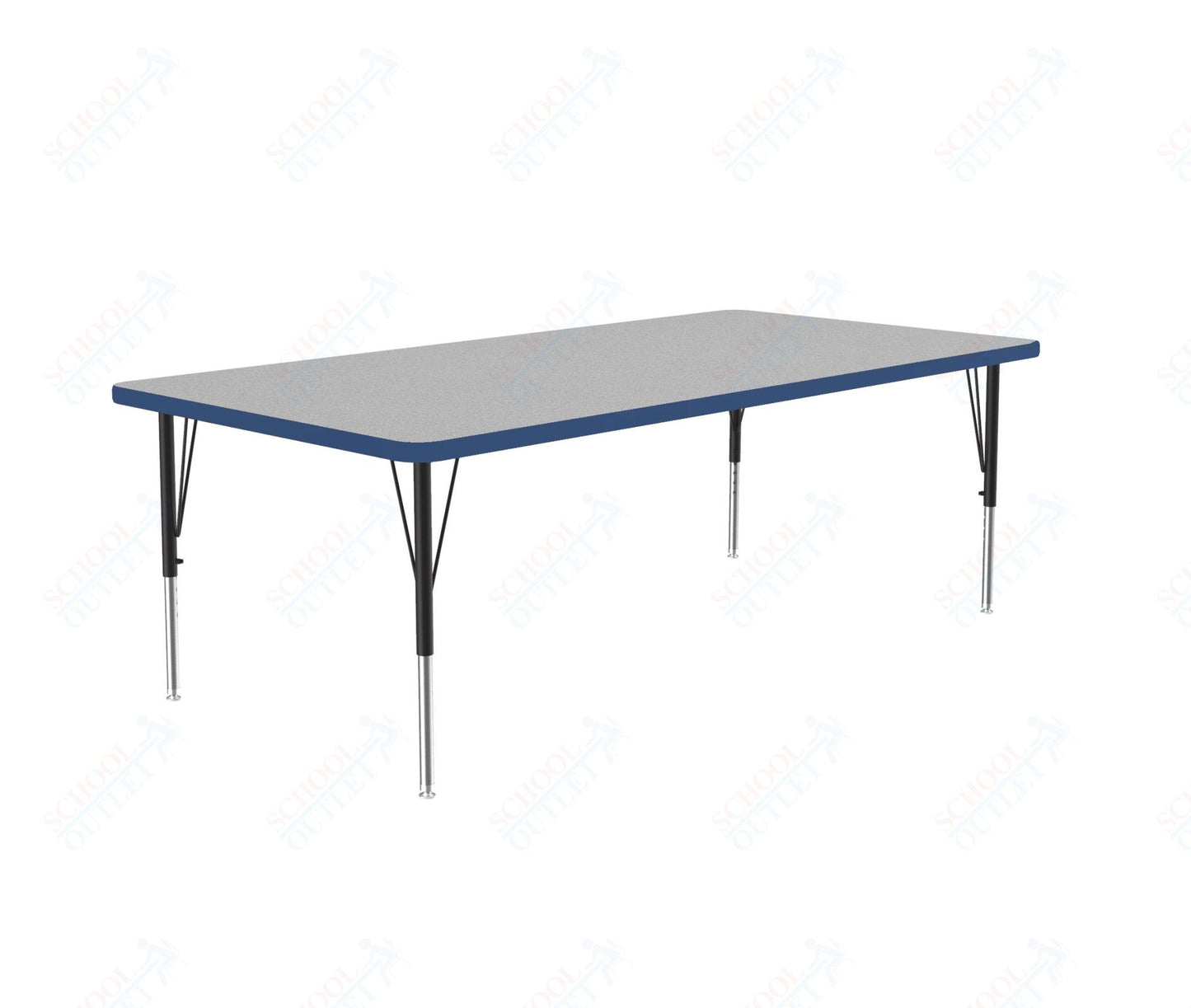 Correll Rectangular Deluxe High - Pressure Top Activity Tables with Adjustable Height 36"W x 60"L x 19 - 29"H (COR - A3660 - XX) - SchoolOutlet