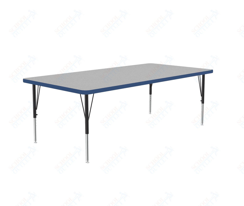 Correll Rectangular Deluxe High - Pressure Top Activity Tables with Adjustable Height 36"W x 60"L x 19 - 29"H (COR - A3660 - XX) - SchoolOutlet