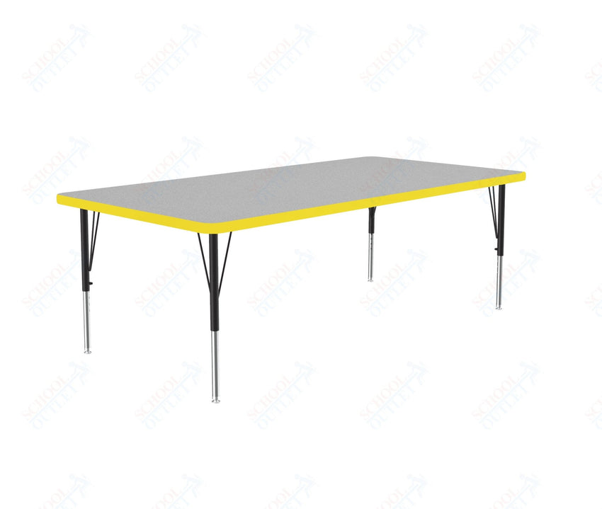 Correll Rectangular Deluxe High - Pressure Top Activity Tables with Adjustable Height 36"W x 60"L x 19 - 29"H (COR - A3660 - XX) - SchoolOutlet