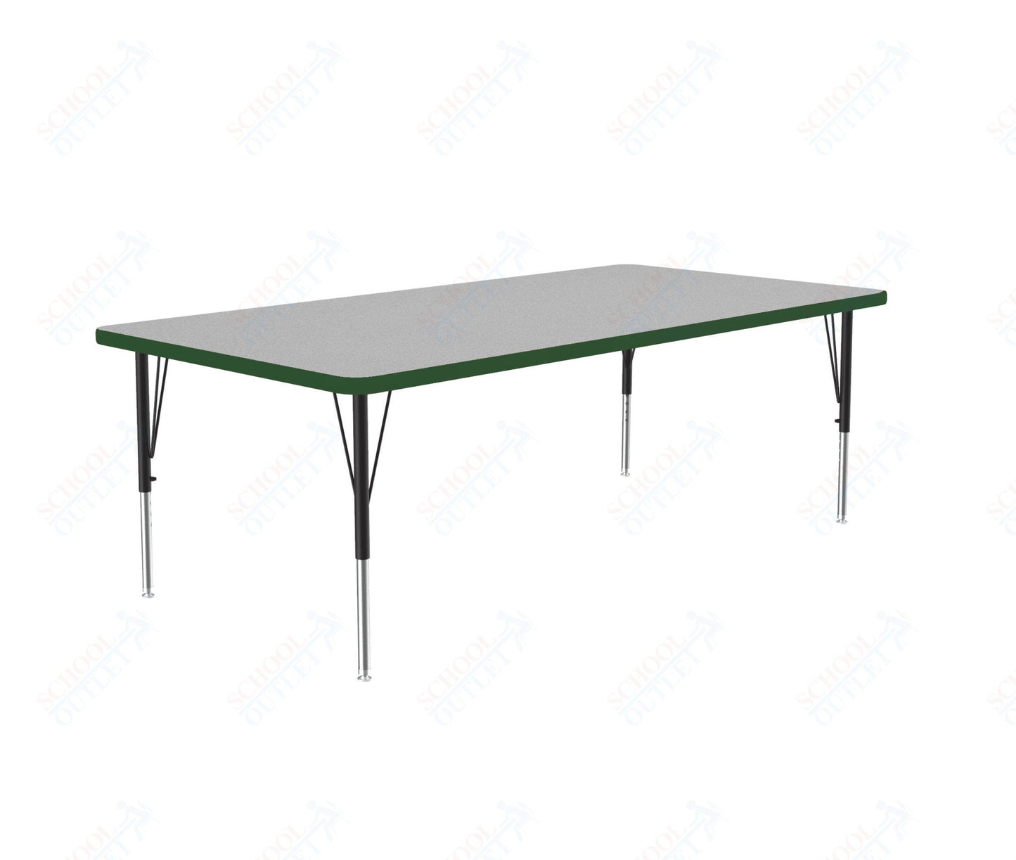 Correll Rectangular Deluxe High - Pressure Top Activity Tables with Adjustable Height 36"W x 60"L x 19 - 29"H (COR - A3660 - XX) - SchoolOutlet