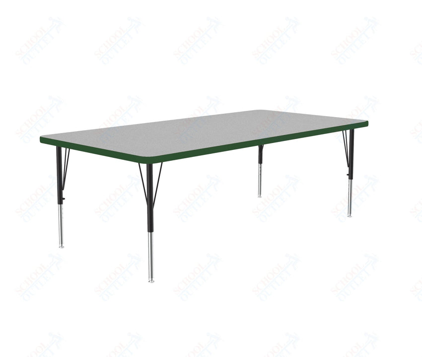 Correll Rectangular Deluxe High - Pressure Top Activity Tables with Adjustable Height 36"W x 60"L x 19 - 29"H (COR - A3660 - XX) - SchoolOutlet