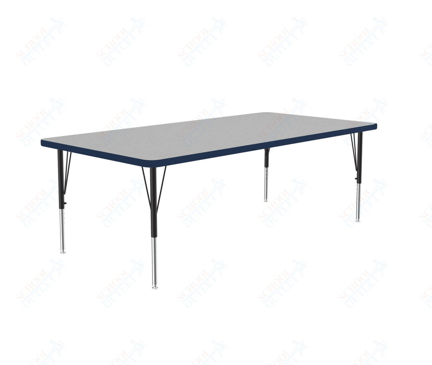 Correll Rectangular Deluxe High - Pressure Top Activity Tables with Adjustable Height 36"W x 60"L x 19 - 29"H (COR - A3660 - XX) - SchoolOutlet
