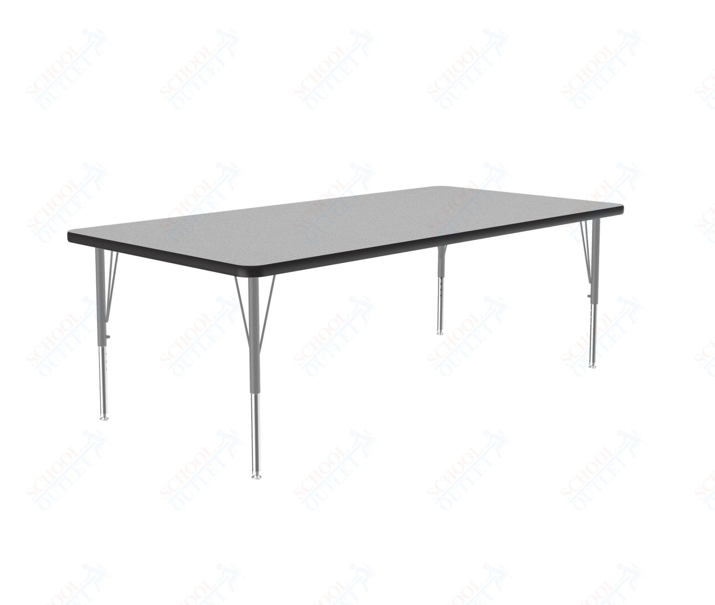 Correll Rectangular Deluxe High - Pressure Top Activity Tables with Adjustable Height 36"W x 60"L x 19 - 29"H (COR - A3660 - XX) - SchoolOutlet