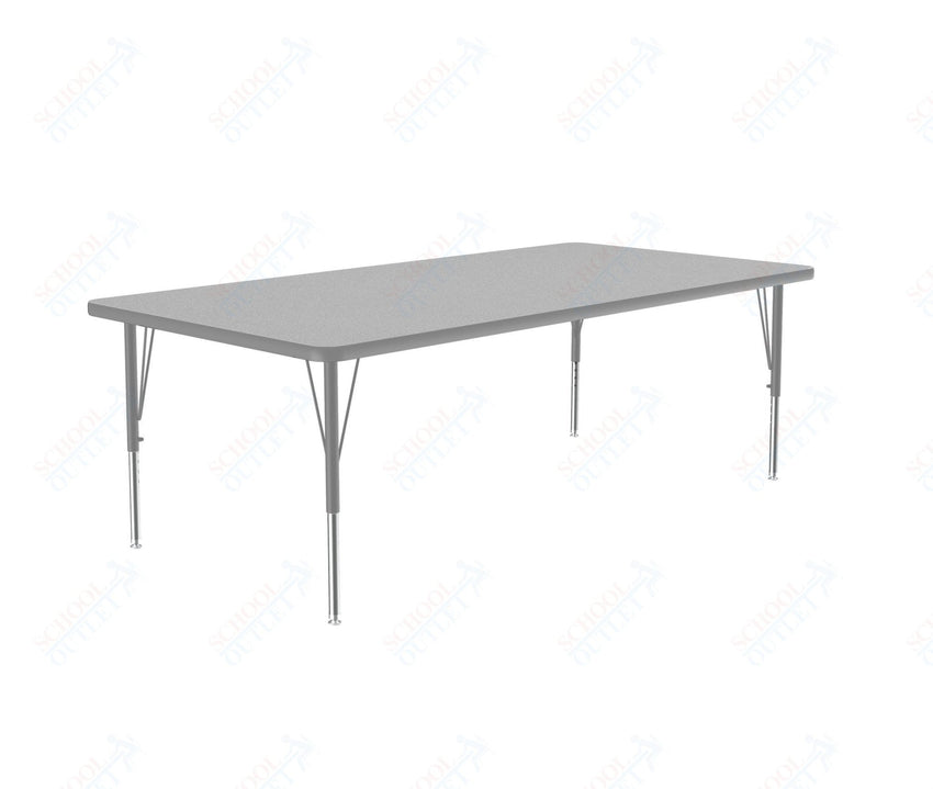 Correll Rectangular Deluxe High - Pressure Top Activity Tables with Adjustable Height 36"W x 60"L x 19 - 29"H (COR - A3660 - XX) - SchoolOutlet