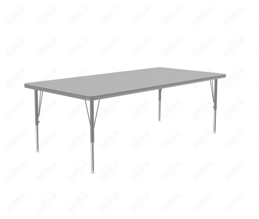 Correll Rectangular Deluxe High-Pressure Top Activity Tables with Adjustable Height 36"W x 60"L x 19-29"H (COR-A3660-XX) - SchoolOutlet